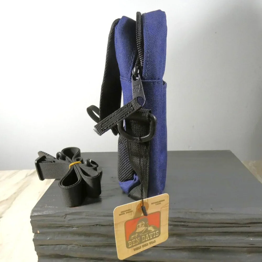 Ben Davis Waist, Shoulder Compartments Cross Body Bag Blue and Black